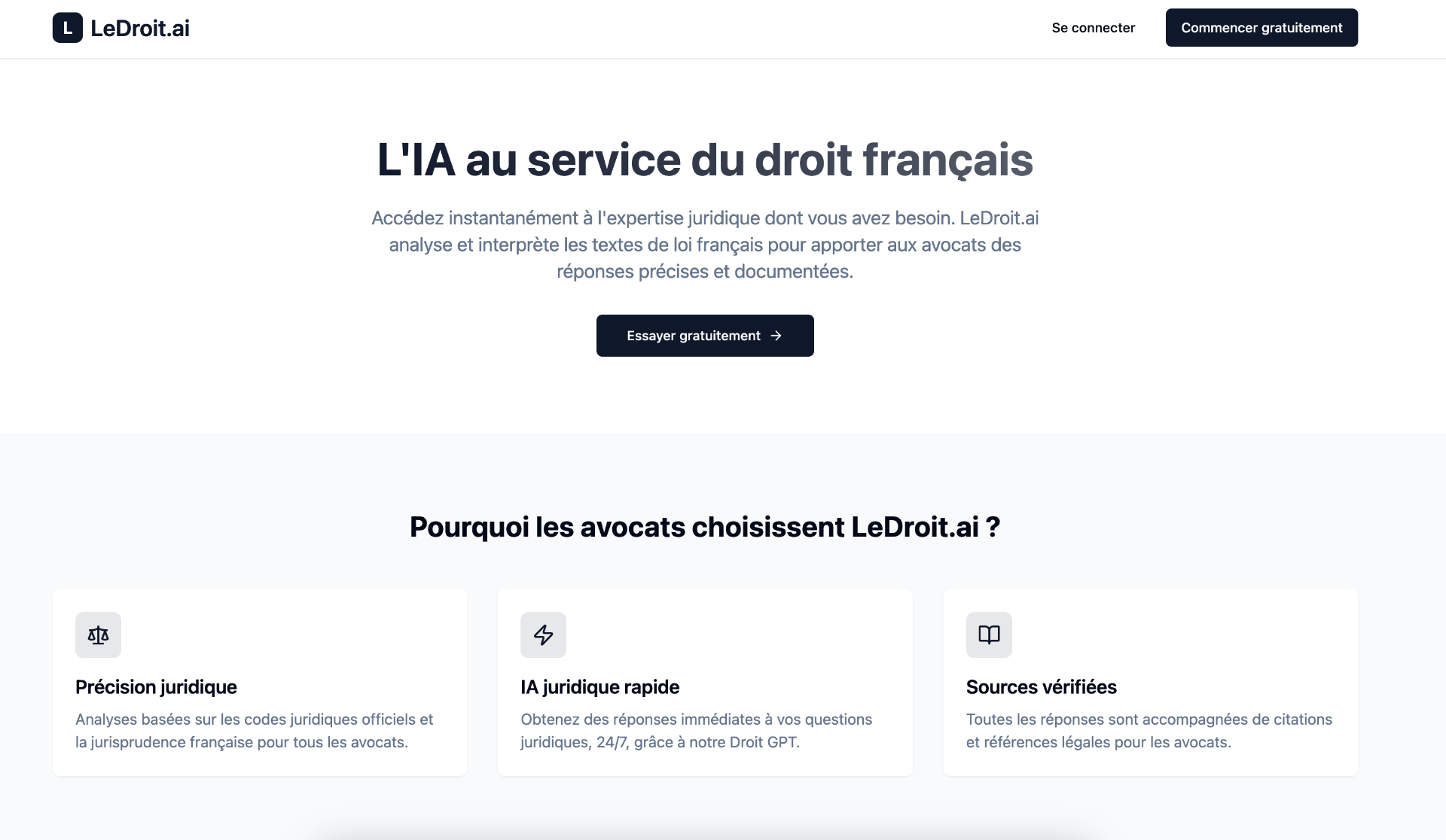 LeDroit.ai screenshot
